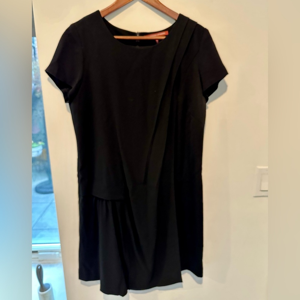 Comptoir Des Cotonniers Black Asymmetrical Hem Dress